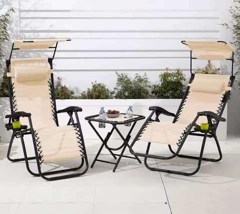 The Neo patio set comes with a cute little table