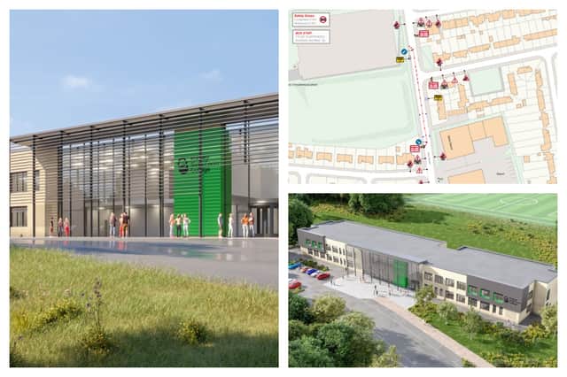 A series of works are underway to create the entrance to the new Pudsey Sixth Form College.