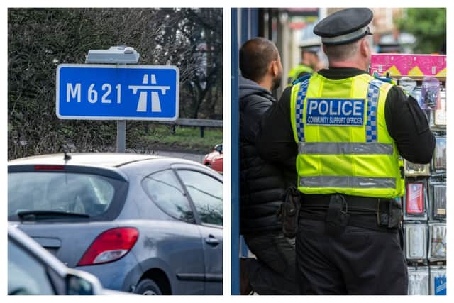 The M621 was closed in both directions this morning.