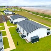 South Shore Holiday Park homes gazing out over the golden sands of Bridlington South Beach