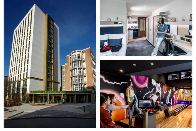 The Brotherton House development in Leeds city centre, which includes bowling lanes, has been completed
