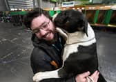 SANDWELL COPYRIGHT NATIONAL WORLD  TIM THURSFIELD -06/03/25First day of Crufts at NEC, Birmingham.Reporter Daniel Walton with Murphy from Dudley.
