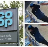 The armed robbery took place at the Co-op store on Swinnow Lane, Bramley