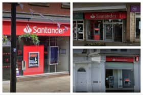 Santander has announced plans to shut its branches in Morley, Pudsey and Ilkley.