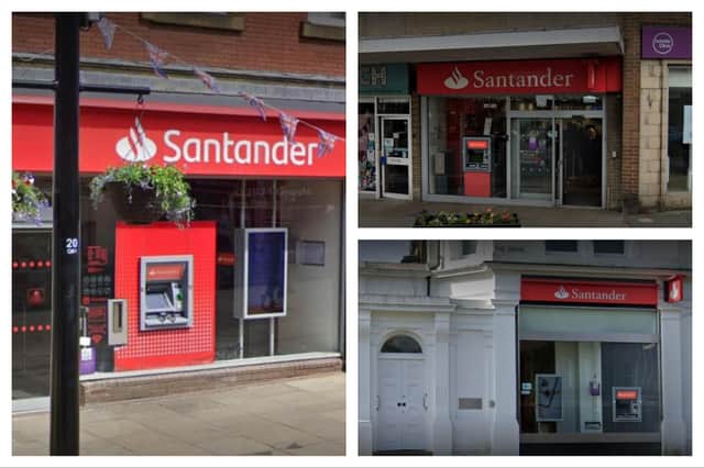 Santander has announced plans to shut its branches in Morley, Pudsey and Ilkley.