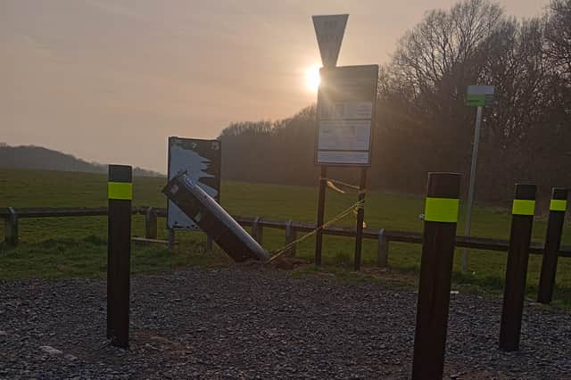 A parking meter at Temple Newsam has been damaged in what one concerned resident described as “mindless vandalism.”
