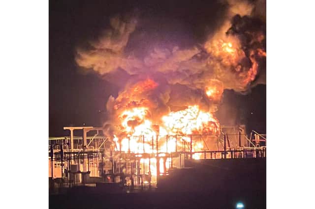 Specialist counter-terrorism officers have been investigating the substation fire near Heathrow Airport.