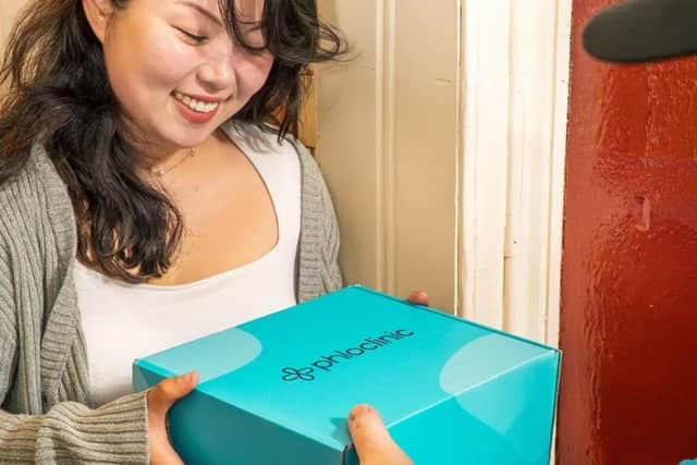 Packages arrive in a discreet box