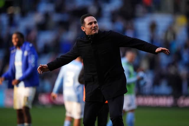Coventry City boss Frank Lampard, above.