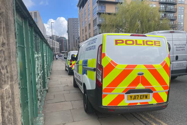 Police are responding to an incident in Leeds city centre, with officers cordoning off an entrance to the canal towpath.