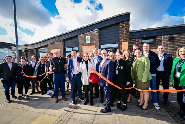 Representatives from Community Shop and Asda were in attendance to cut the ribbon for the opening of the new store in Swarcliffe.