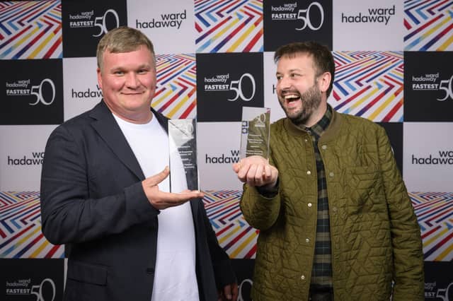 Rapid Response Telecoms Ltd celebrating their double win at Ward Hadaway Yorkshire Fastest 50 Awards 2025
