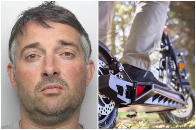 Davison targeted children during a two-day period while riding around on an electric scooter.