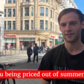 A member of the public being interviewed
