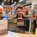 Gavin Quinlan and son Niall, of Fairburn Ings, with their record haul after over eight hours in the queue.