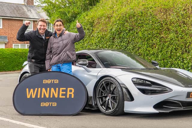 Maria plans to take the cash instead of the car, because she only passed her test last month