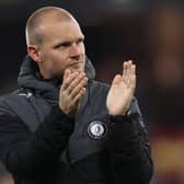 PRAISE: For Leeds United from Bristol City boss Liam Manning, above.