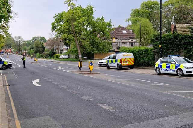 Police sealed off the area.