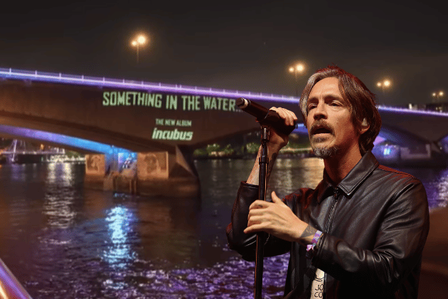 Incubus revealed details of their new album with a series of projections around London over the weekend - after their performance at The O2.