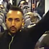 This man is wanted over a sexual assault on a train travelling between Leeds and Huddersfield.