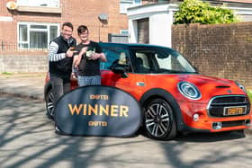 Andrew Heal woke up to see a familiar face at the door - and then he was given a massive prize