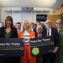 Chancellor Rachel Reeves and Mayor of West Yorkshire Tracy Brabin alongside other Yorkshire MPs and peers in Westmisnter. Credit: WYMCA