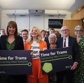 Chancellor Rachel Reeves and Mayor of West Yorkshire Tracy Brabin alongside other Yorkshire MPs and peers in Westmisnter. Credit: WYMCA