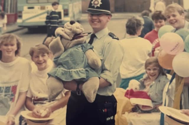 PC David Norman at a community event in 1985.