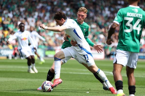 TITLE PURSUIT: For Leeds United and Brenden Aaronson, above, at Plymouth Argyle.