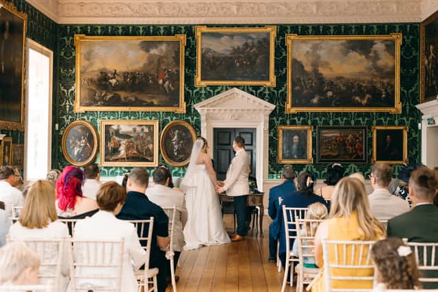 Charlotte and Matthew were the first couple to say "I do" in the gallery in over a century.