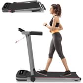 The Walden Sports treadmill folds away to fit in small spaces when it's not being used