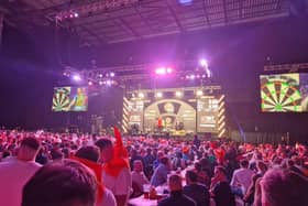 The atmosphere was electric as over 13,000 enjoyed Premier League Darts at the First Direct Arena in Leeds.