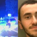 Brandon Lee crashed into a phone box - during a 100mph police chase - causing woman life-changing injuries.