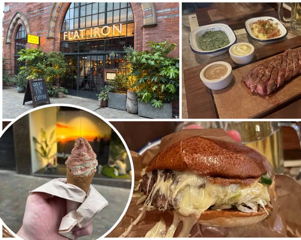 Flat Iron serves steaks, sides, burgers - and soft serve ice cream.