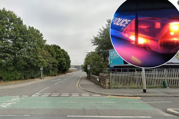 A man was arrested after a car chase in Midland Road, Hunslet on Thursday.