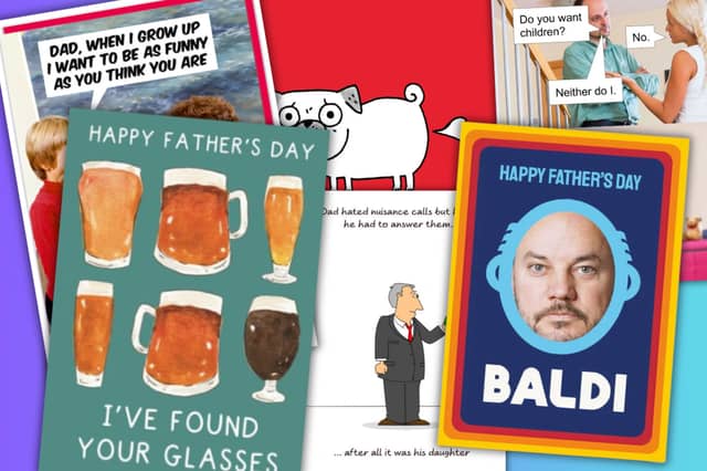Show your dad how much you love him by giving him an insulting Father's Day card