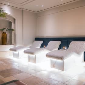 The heated loungers in the new relaxation area at Thorpe Park