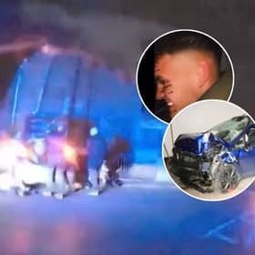 Drink driver crashes into wall and leaves injured passengers behind