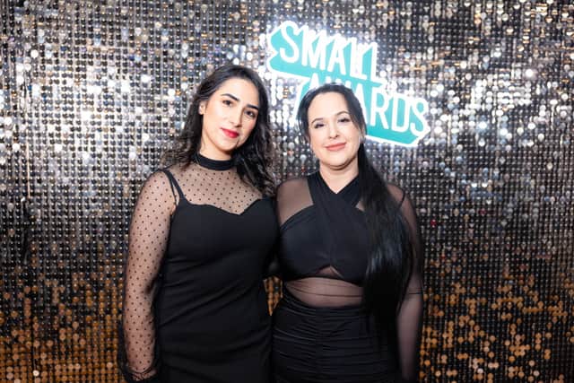 Hazal Baybasin (left) and her accessible skincare brand, Blind Beauty, won Mission Possible at the Small Awards ceremony in London