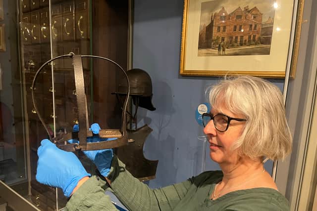 The torture device, known as a scold’s bridle, is part of a collection of fascinating objects at Leeds City Museum.