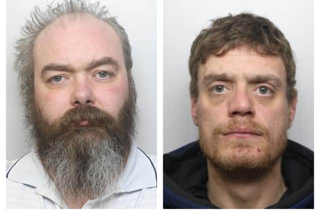 (left) Mike Mileham and Mark Jackson are both wanted by West Yorkshire Police
