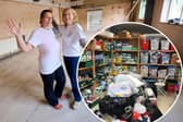 Leeds Baby Bank trustees, Faye Freeman and Laura Bennett, pictured at the charity's new venue amid an urgent appeal to raise £60,000 in order to complete and open the site for struggling families. Inset: The baby bank's previous hub inside St John's Centre in Leeds city centre.