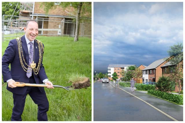 The Lord Mayor of Leeds, Councillor Dan Cohen, cut the ground at the new development.