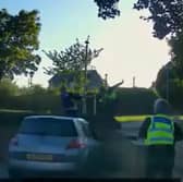 The moment Morgan Swindells is caught by police