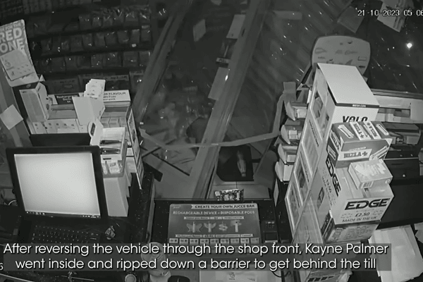 Serial thief ram-raided shop during burglary spree