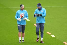 DEPARTING: Former Leeds United keeper Scott Carson, right.