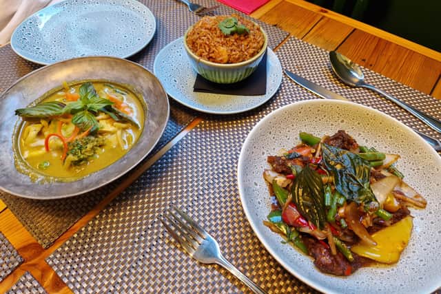 The aromatic main courses at Giggling Squid in Leeds