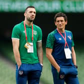 FAVOURITE: Keith Andrews, right, to be the next boss of an expected key Leeds United rival.