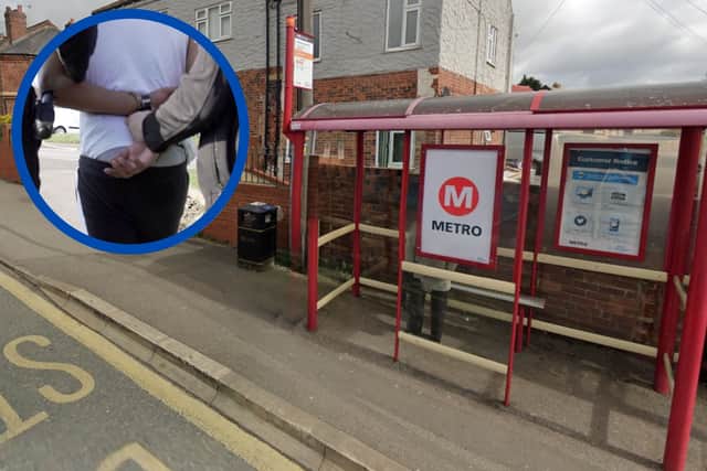 The girl collapsed at the bus stop on Leeds Road, Allerton Bywater. A man has now been arrested.