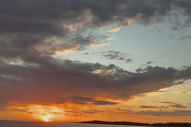 The sunset on the cruise was one of the best I'd ever seen.